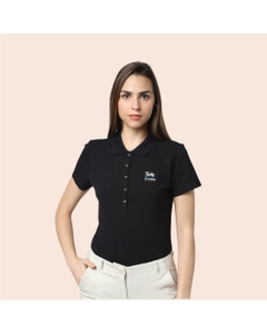 VeroModa Plain Polo Women's T-Shirt- Black